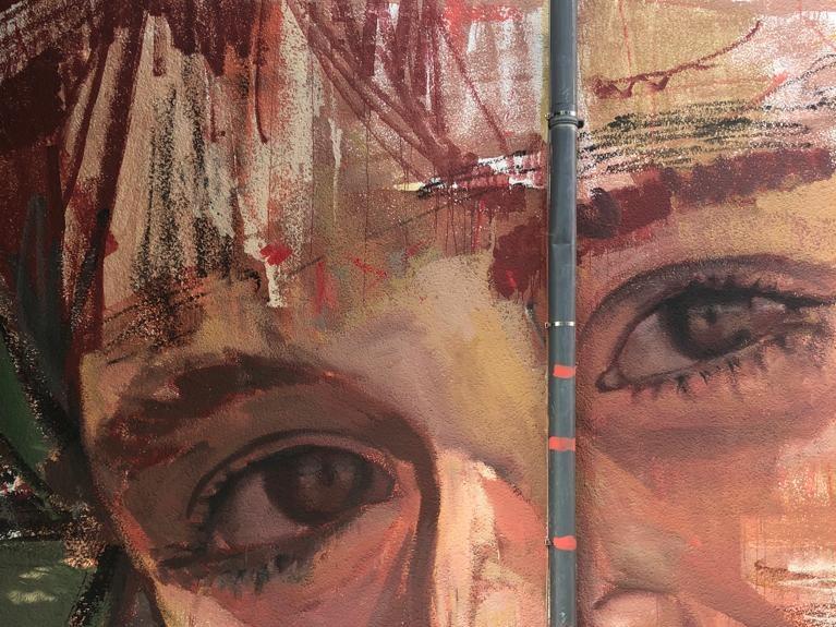 *transit art 2023, Guido Palmadessa, Astrid-Lindgren-Grundschule, Ausschnitt, Foto © Städitsche Galerie Rosenheim 