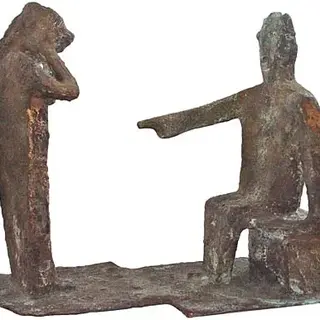 Rolf Märkl, König und Königin, Bronzefigur, 1999