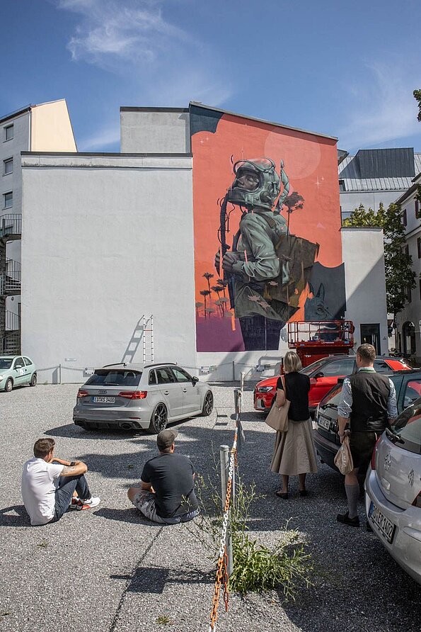 Mr. WOODLAND, Dare to Believe, Gillitzerstraße 6, Rosenheim 2020, Foto © Martin Weiand 