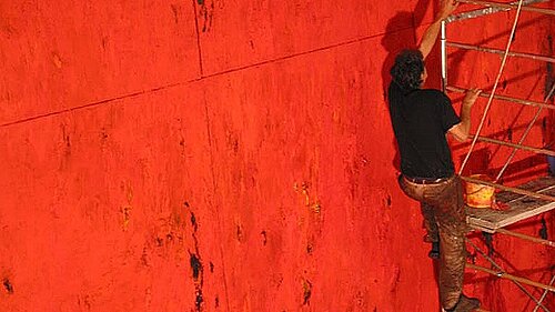 Peter Casagrande, Casamaggiore-Bild, 2002, Öl auf Pigment auf Leinwand, sechsteilig, 600 x 600 cm