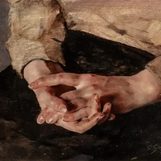 Constantin Gerhardinger, Die Hände, Öl, 1928