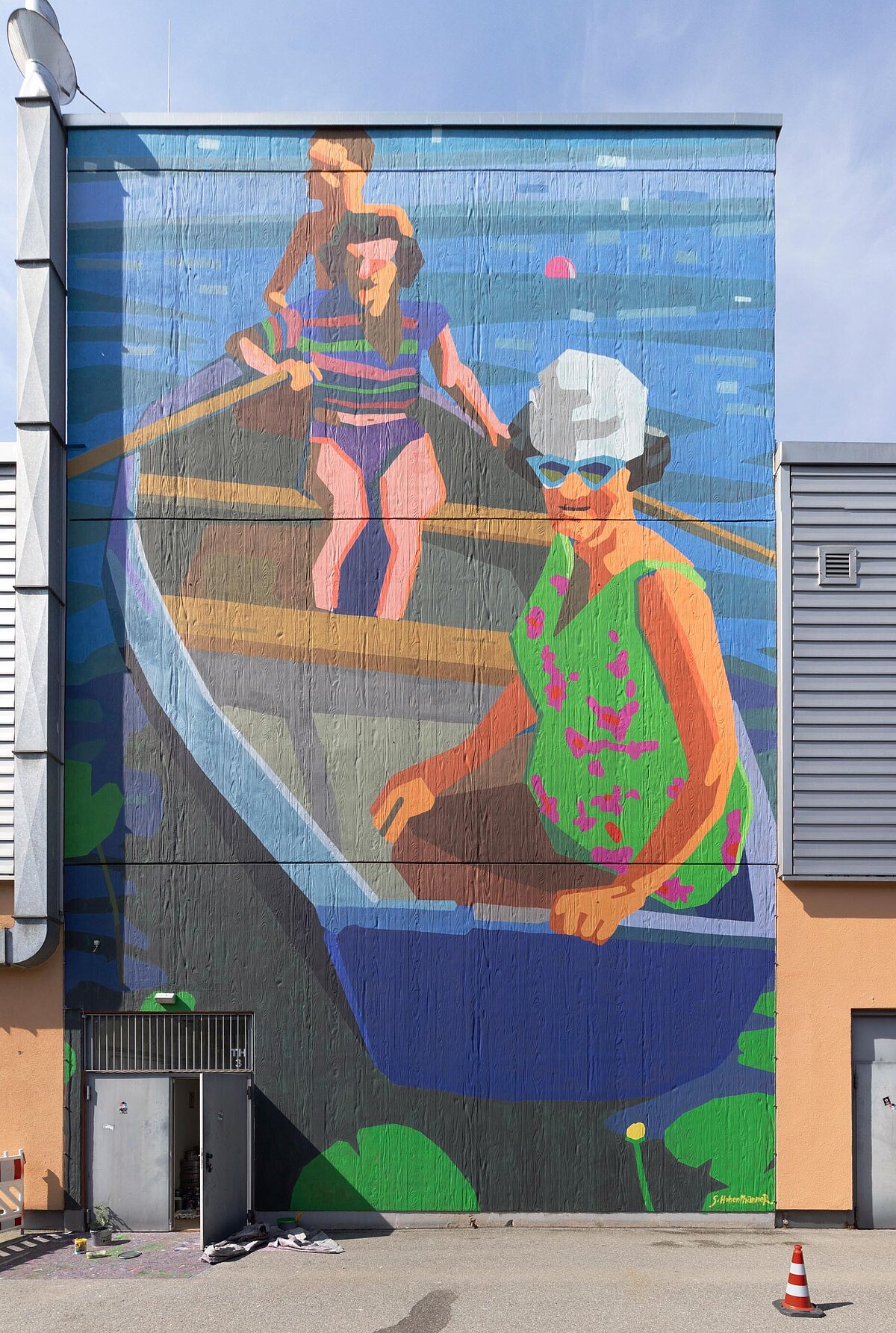 Stephan Hohenthanner, "Nachmittag auf dem Simssee", *transit art 2022, Kufsteiner Straße 55 (Modepark Röther)