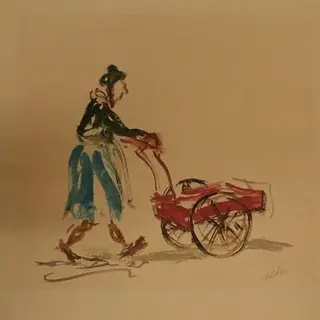 Leo von Welden, o.T., Aquarell, undatiert 
