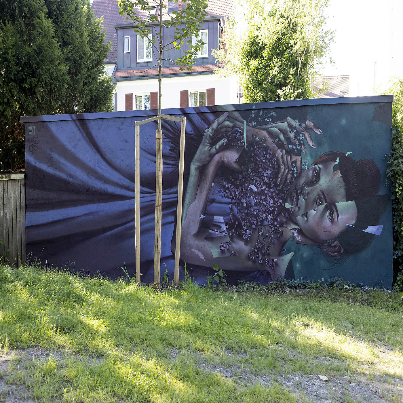 *transit art 2022, Mr. Woodland, "The Harvest", Reichenbachstraße 8 (zwischen Lokschuppen und P1), Foto © Martin Weiand 