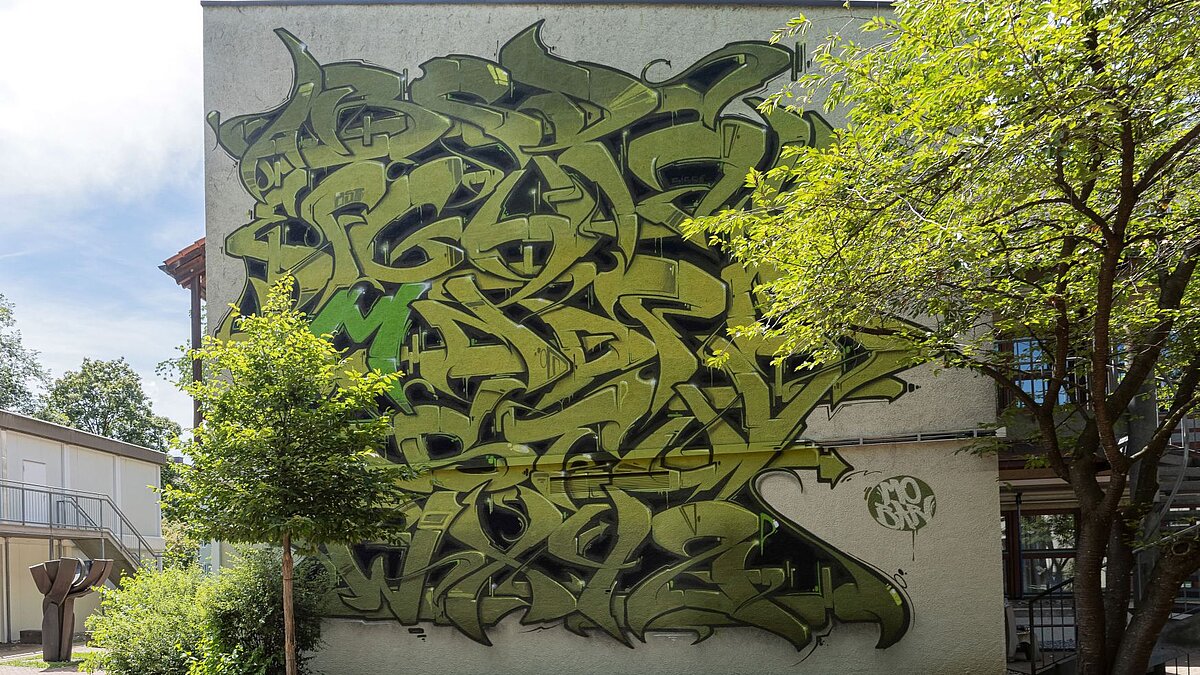 Mobar, Alphabet, Mittelschule am Luitpoldpark, *transit art 2024, Foto © Martin Weiand