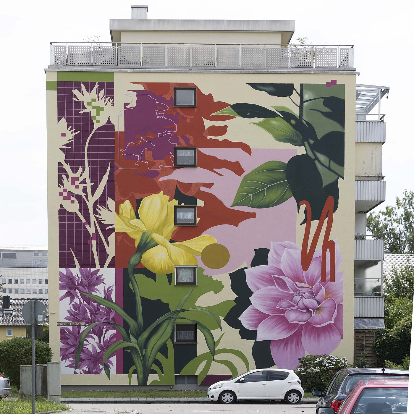 Wandkunstwerk von Ciclope, Blumenvariationen