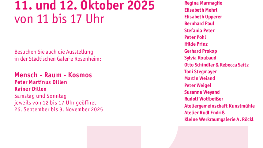 15. Tage des offenen Ateliers, 2025, Plakat