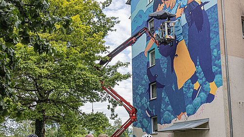 Mural Ride am Werk von Lidia Cao