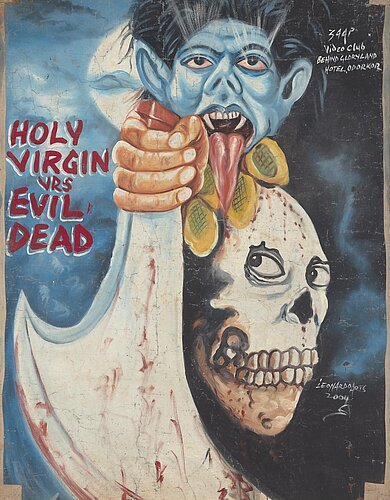 Leonardo Arts, Holy Virgin vrs Evil Dead, 2004,160x115cm; Horrorfilm, 1991, Regie: Chin-Ku Lu, Sammlung Stäbler