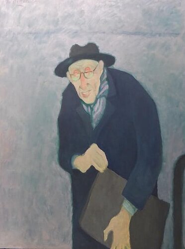 Rainer Dillen, "Portrait Hans Müller-Schnuttenbach", Acryl auf Leinwand, 1973 © Städtische Galerie Rosenheim