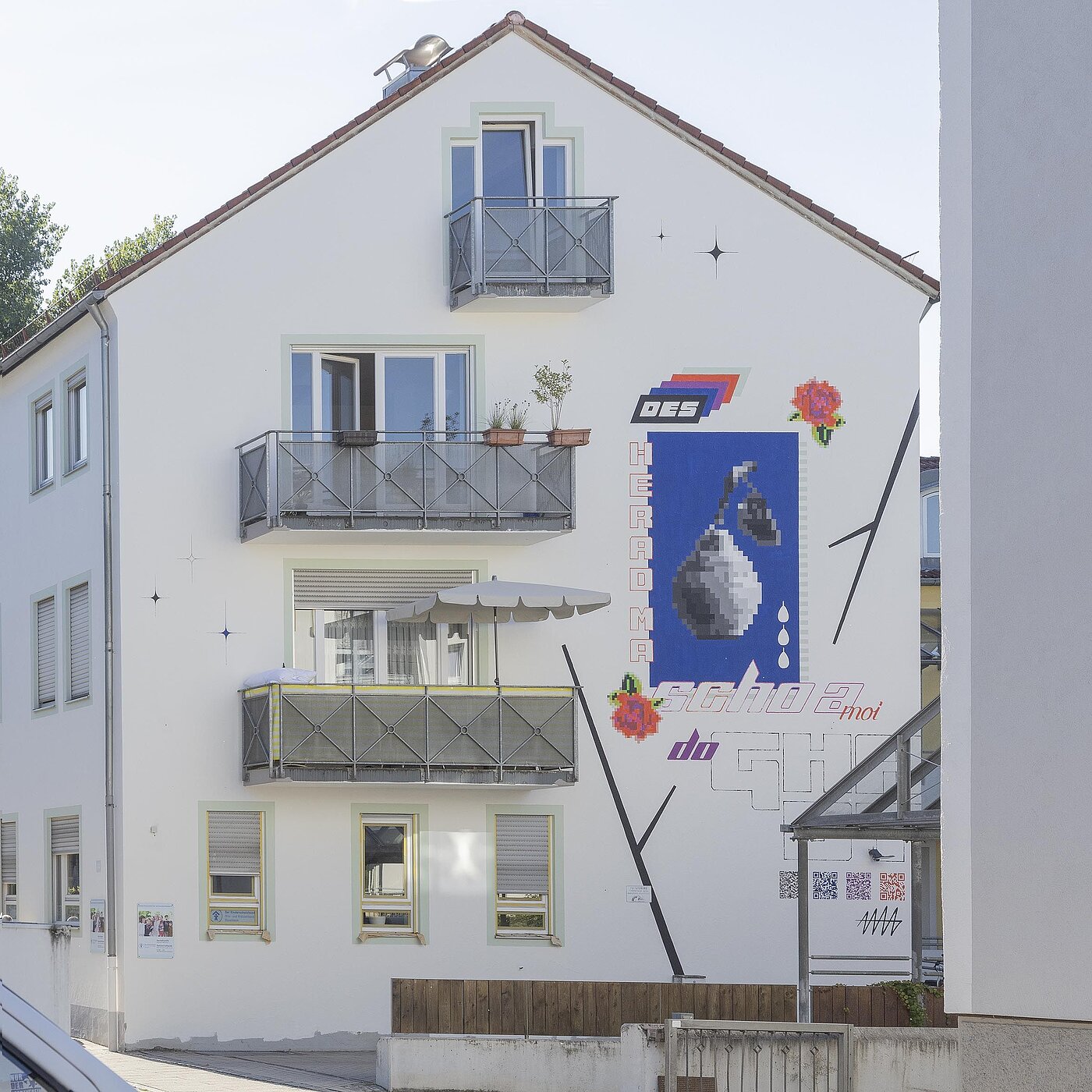 *transit art 2023, Agnes Maria Linder, "Des herad ma scho a moi da ghabt", Herbstraße 14, Foto © Martin Weiand 