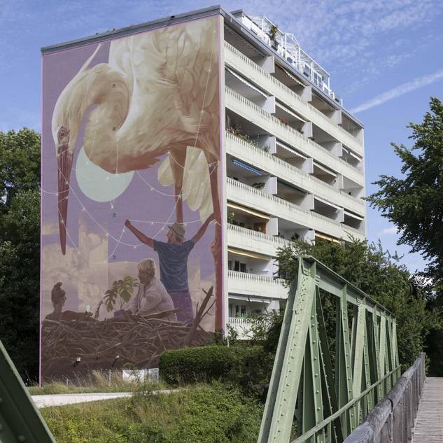 *transit art 2025: "wired" von innerfields, Rosenheim, 2025, Foto © Martin Weiand *transit art 2025: "wired" von innerfields, Rosenheim, 2025, Foto © Martin Weiand