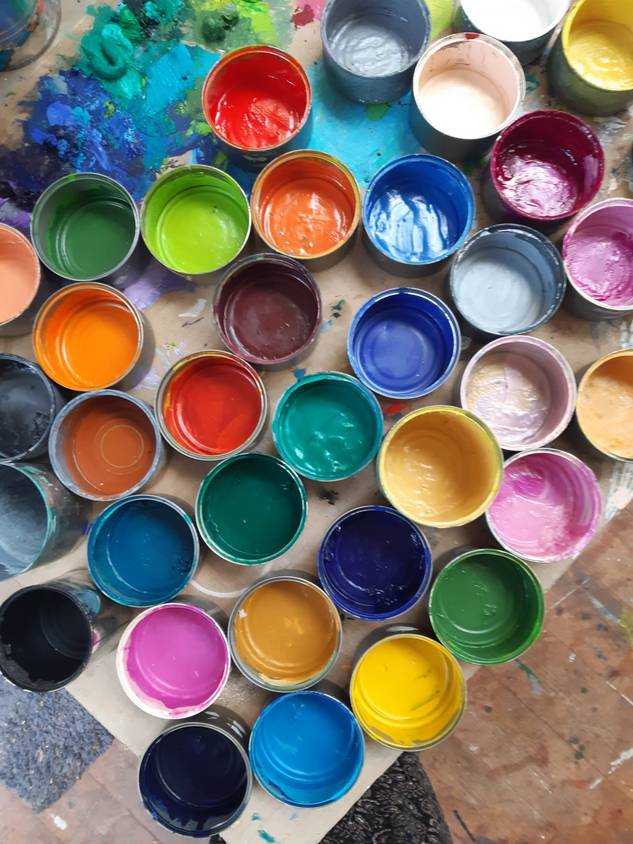 Impression aus dem Atelier Peter Weigel, 2023 Impression aus dem Atelier Peter Weigel, 2023