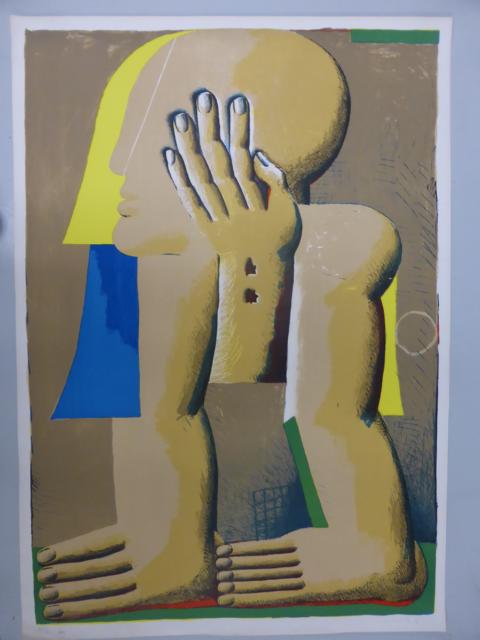 Horst Antes, "KopfLitho", Farblithografie auf Papier, ohne Jahresangabe © Städtische Galerie Rosenheim