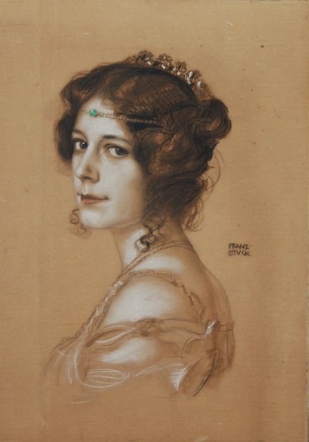 Franz von Stuck, Olga, Pastellzeichnung, um 1904