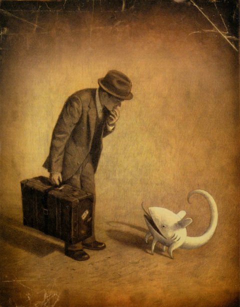 aus Shaun Tan, Ein neues Land, Titel (Detail), 2006, 2008, Carlsen Verlag
